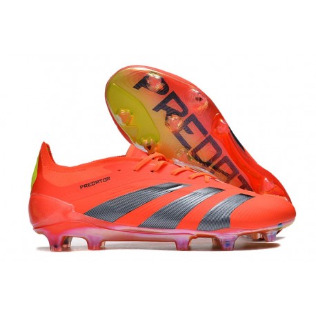 Scarpa adidas Predator 24 Elite FG Rosso Negro Giallo