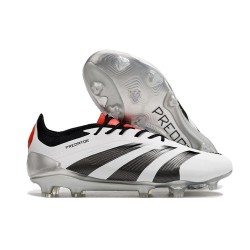 Scarpa adidas Predator 24 Elite FG Bianco Nero Rosso