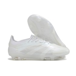 Scarpa adidas Predator 24 Elite FG Bianco Argento Met