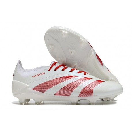 Scarpa adidas Predator 24 Elite FG Bianco Rosso