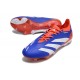 Scarpa adidas Predator 24 Elite FG Blu Bianco Rosso