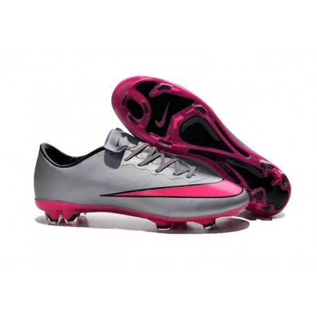 Nike Mercurial Vapor FG Scarpa da calcio per terreni duri - Uomo Grigio Lupo Rosa Hyper Nero