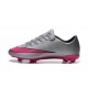 Nike Mercurial Vapor FG Scarpa da calcio per terreni duri - Uomo Grigio Lupo Rosa Hyper Nero
