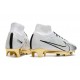 Nike Mercurial Superfly 6 Elite FG Scarpe 2019 Bianco Oro