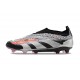 adidas Predator 24 Elite Laceless FG Argento Nero Rosso