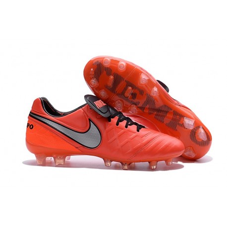 2016 Scarpa da calcio per terreni duri Nike Tiempo Legend VI - Uomo Arancione Nero Grigeo