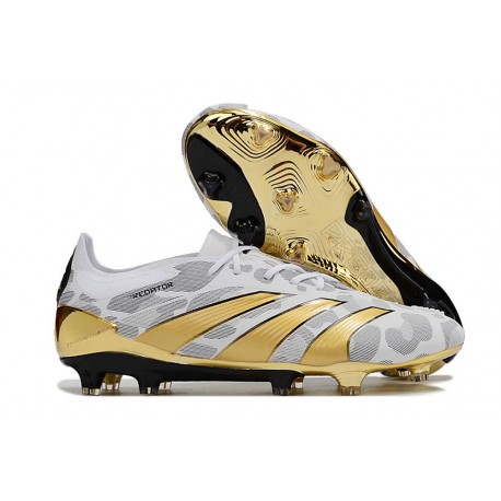 Scarpa adidas Predator 24 Elite FG Bianco Oro Nero