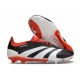 Scarpa adidas Predator 24 Elite FG Nero Bianco Rosso