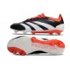 Scarpa adidas Predator 24 Elite FG Nero Bianco Rosso