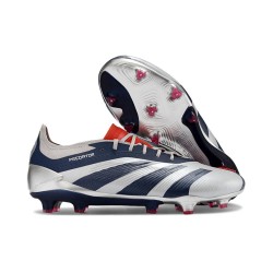 Scarpa adidas Predator 24 Elite FG Argento Blu Rosso