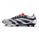 Scarpa adidas Predator 24 Elite FG Argento Blu Rosso