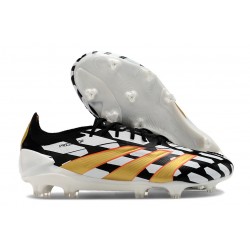 Scarpa adidas Predator 24 Elite FG Nero Bianco Oro