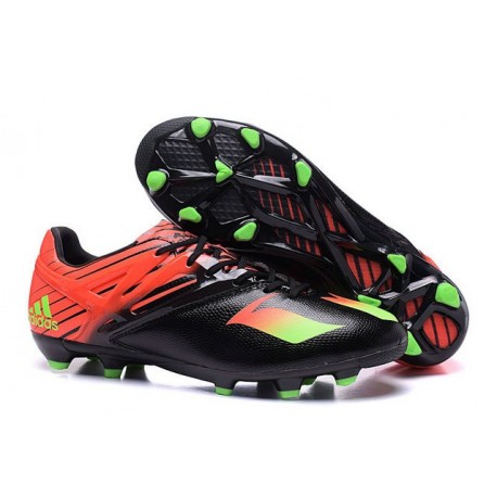 Adidas Messi 15.1 FG scarpe da calcio Uomo - Nero Verde Solar Rosso Solar