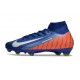 Scarpe Nike Mercurial Superfly 10 Elite FG Blu Arancio Bianco