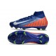 Scarpe Nike Mercurial Superfly 10 Elite FG Blu Arancio Bianco