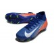 Scarpe Nike Mercurial Superfly 10 Elite FG Blu Arancio Bianco