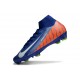 Scarpe Nike Mercurial Superfly 10 Elite FG Blu Arancio Bianco
