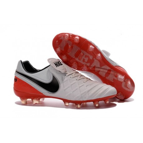 2016 Scarpa da calcio per terreni duri Nike Tiempo Legend VI - Uomo Bianco Rosso Nero