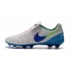 Nuove Scarpe Calcio Nike Tiempo Genio Leather FG Bianco Blu Verde