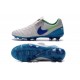 Nuove Scarpe Calcio Nike Tiempo Genio Leather FG Bianco Blu Verde