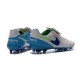 Nuove Scarpe Calcio Nike Tiempo Genio Leather FG Bianco Blu Verde
