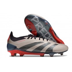 Scarpa adidas Predator 24 Elite FG Platin Met Nero Aurora Carbone