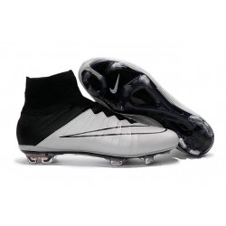 Scarpa da calcio per terreni duri Nike Mercurial Superfly - Pelle Bianco Nero