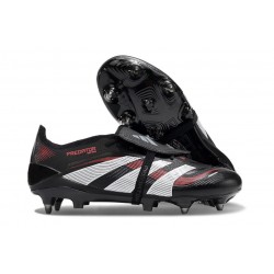Adidas Predator 25 FT Elite FG Nero Grigio 4 Rosso Lucido