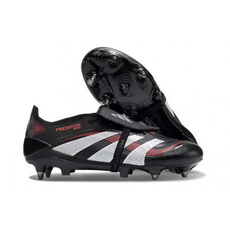 Adidas Predator 25 FT Elite FG Nero Grigio 4 Rosso Lucido