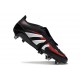 Adidas Predator 25 FT Elite FG Nero Grigio 4 Rosso Lucido