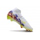 Nike Air Zoom Mercurial Superfly X Elite FG Bianco Giallo Viola