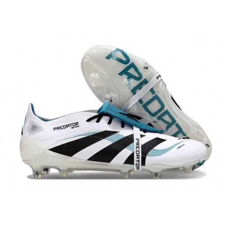 Adidas Predator 25 FT Elite FG Bianco Nero Ciano