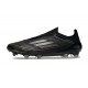 adidas F50 Elite Senza Lacci FG Nuovo Nero Core Ferro Metallizzato Oro Met