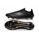 adidas F50 Elite Senza Lacci FG Nuovo Nero Core Ferro Metallizzato Oro Met