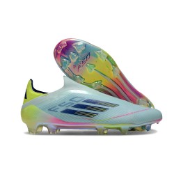 adidas F50 Elite Senza Lacci FG Almost Blu Semi Blu Lucido Semi Giallo Solare