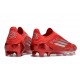 adidas F50 Elite Senza Lacci FG Nuovo Rosso Argento