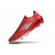 adidas F50 Elite Senza Lacci FG Nuovo Rosso Argento