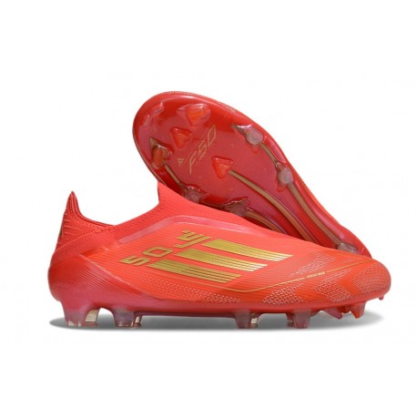 adidas F50 Elite Senza Lacci FG Rosso Solare Oro Met Rosso Vivace