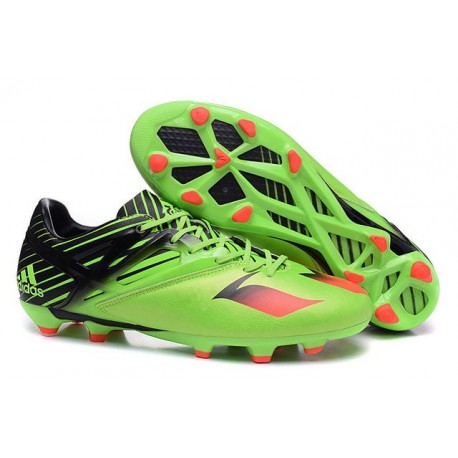 Adidas Messi 15.1 FG Scarpe Calcio Verde Solar Nero Rosso Solar