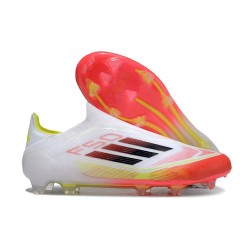 adidas F50 Elite Senza Lacci FG Nuovo Bianco Nero Giallo Solare