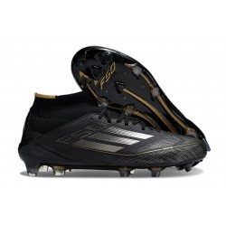 Scarpe adidas F50 Elite Mid FG Nero Core Ferro Metallizzato Oro Met