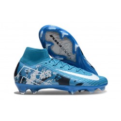 Scarpe Nike Mercurial Superfly 10 Elite FG Blu Bianco
