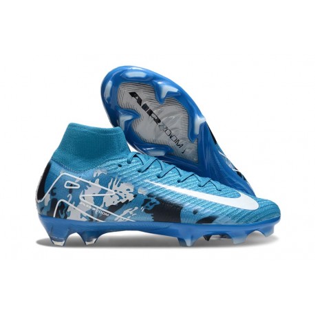 Scarpe Nike Mercurial Superfly 10 Elite FG Blu Bianco