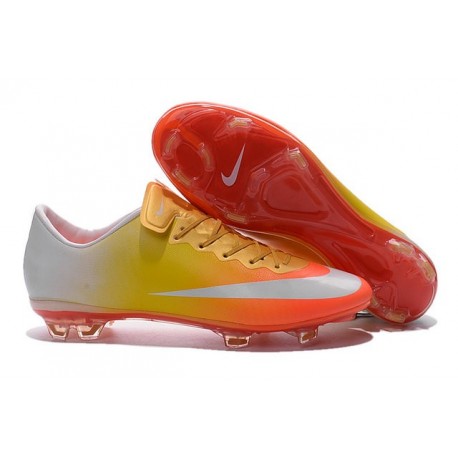 2015 Scarpa da calcio per terreni duri Nike Mercurial Vapor X - Uomo Arancione Oro Giallo
