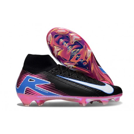 Scarpe Nike Mercurial Superfly 10 Elite FG Nero Bianco Rosa Blu
