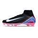 Scarpe Nike Mercurial Superfly 10 Elite FG Nero Bianco Rosa Blu