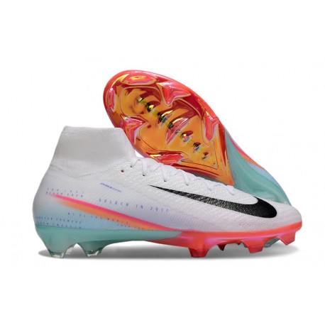 Scarpe Nike Mercurial Superfly 10 Elite FG Bianco Nero Arancione
