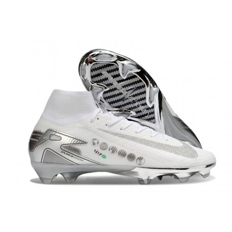 Scarpe Nike Mercurial Superfly 10 Elite FG Bianco Argento