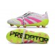 Adidas Predator 25 FT Elite FG Bianco Rosa Lucido Limone Lucido