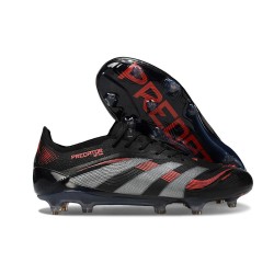adidas Predator Elite FG Scarpa Nero Grigio Rosso Lucido